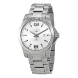 Conquest Silver Dial Steel Mens 43mm Watch L37604766