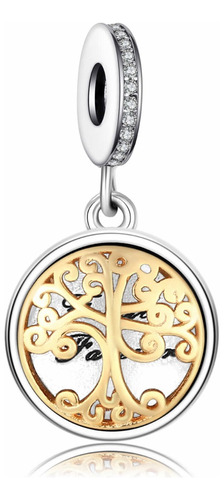 Charm Dije Arbol De La Vida Dorado Plata 925