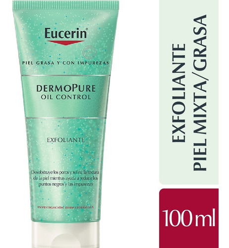 Eucerin Dermopure Oil Control Exfoliante X 100 Ml Momento De Aplicación Día Tipo De Piel Grasa