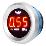 Medidor De Presión De Aceite 52mm Led 9-35v Con Alarma 1/8np