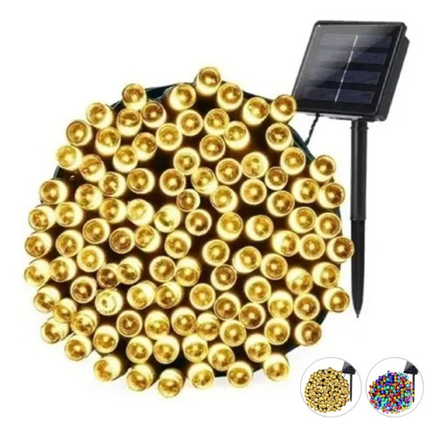 Serie Navideña Carga Solar Sensor Led Para Arbol De Navidad 