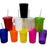 20 Vaso Con Popote  500ml Personalizado Graduación