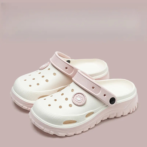 Zuecos Bicolores Con Plataforma Unisex Eva Tipo Nube