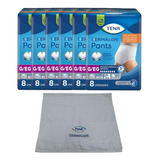 Kit 6 Roupas Íntimas Tena Dermacare Pants G/eg 8un + toalha