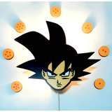 Lámpara Velador De Pared Goku Dragon-ball En Madera Mdf 