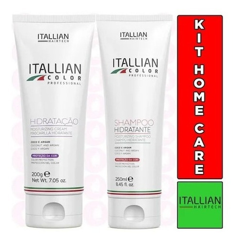 Kit Shampoo Profissional Itallian Color Com Creme Hidratação