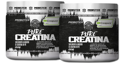 2 Potes De Creapure 150g Pote: Creatina Probiótica / Monster