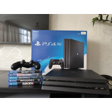 Playstation 4 Pro 1tb + 5 Jogos