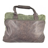 Bolso Briefcase Canvas Verde Oliva 956-7