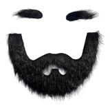 Conjunto De Barba Y Cejas Postizas, Disfraz De Bigote Negro