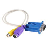 1) Adaptador Vga Svga A S-video Rca Para Computadora