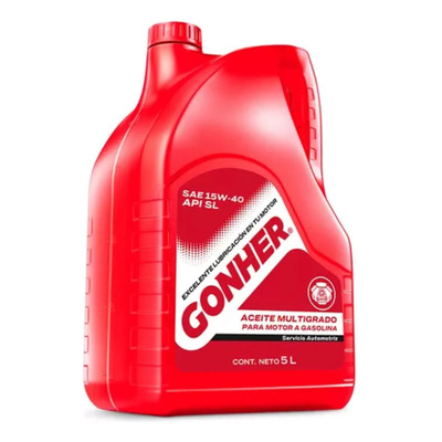 Aceite De Motor Gonher Gt Turbo 15w-40 Mineral Para Carro O Camioneta De 5 L