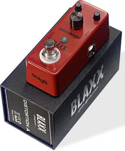 Pedal De Efecto Guitarra Stagg Blaxx Bx Distorsión Dist A Color Rojo