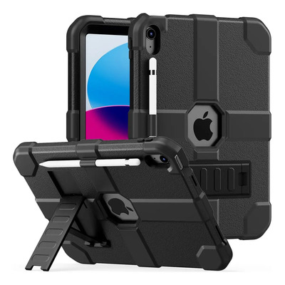 Funda Compatible Con iPad 11 A16 2025 \u002F iPad 10 2022 10,9 Case De Uso Rudo Soporte Stand Esquinas Reforzadas Echa En 3 Piezas (negro) | MercadoLibre