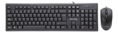 Kit Combo Teclado Mouse Wired Usb Philco