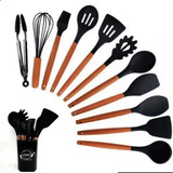 Kit Cozinha Silicone 12 Pçs Conjunto Utensílios Completo Top