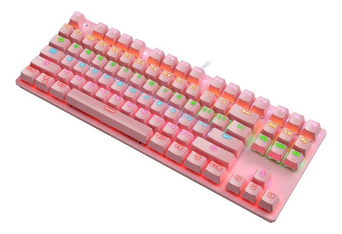 Teclado Gamer Leaven Mecánico Rgb K550 Rosa