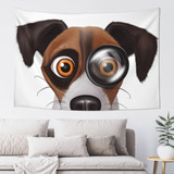 Adanti Eye Dog Print Tapestry Decorative Wall Soft Wide Wal.