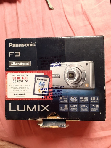 Lumix Panasonic F 3 Sólo La Caja Y El Manual 