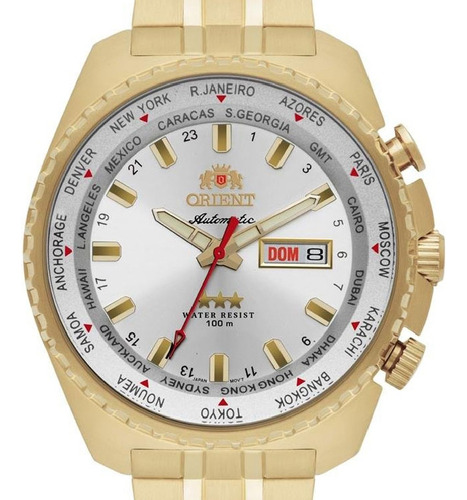 Relógio Orient Masculio Dourado Automatico 469gp057 S1kx