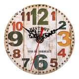 Reloj De Pared Creativo Antiguo Estilo Vintage Redondo De Ma