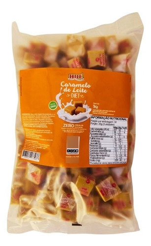 Caramelos De Leite Puro Diet Hué Pcte 1000g