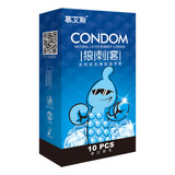 Preservativos Blue Box Para Hombre, 10 Unidades, 3d, Partícu