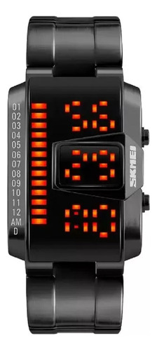 Reloj Hombre Skmei 1179 Digital Sumergible Acero Negro