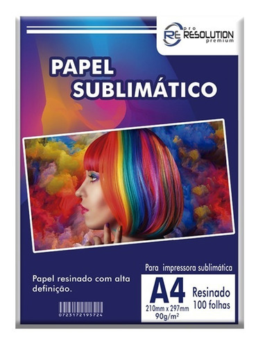 Papel Sublimático A4 Resinado Pro Re Fundo Rosa 90g 100 Fls