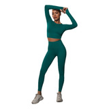 Traje De Yoga Cadera Melocotón Tejido Deportes Fitness Mujer