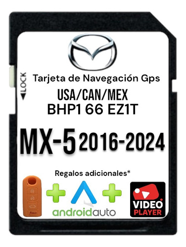 Tarjeta De Navegación Mazda Mx5 2016-2024 Gps + Android Auto