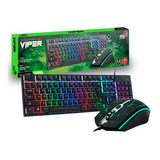 Kit Gamer ELG Teclado Rgb + Mouse 3200dpi Viper