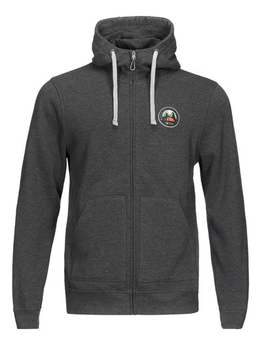 Poleron Hombre Lippi Insigne Full Zip Hoody Melange Grafito