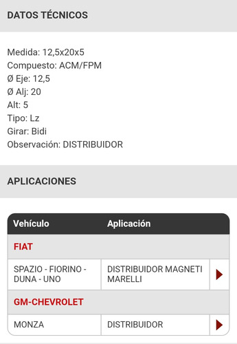 Reten Distribuidor Fiat Spazio Fiorino Duna Uno Monza 8683 Foto 3