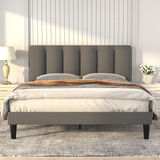 Vecelo Base De Cama Tapizada Tamano Queen Con Cabecera Ajust