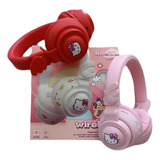 Audifono Diadema Manos Libres Hello Kitty Rosa Y Roja