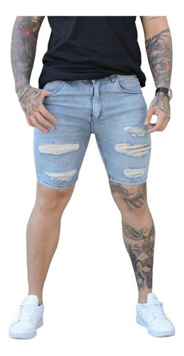 Bermuda Hombre Corto Liso Shorts Corte Chino Jean Colores