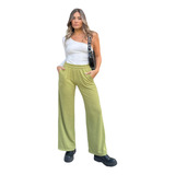 Pantalon Mujer Palazzo Lanilla Premium Elastizado Moda *8