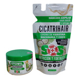 Mascara Capilar Cicatrihair Macadamia Repuesto + Pote X250g