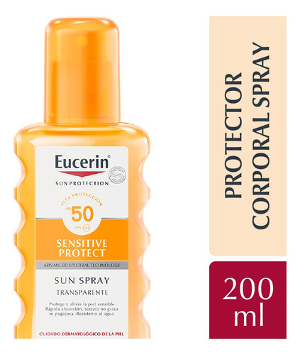 Eucerin Sun Body Spray Transparente Fps 50 200 Ml