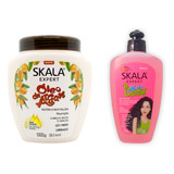 Skala Kit Crema Óleo De Argán X 1 Kg + Gel Mais Cachos X 250