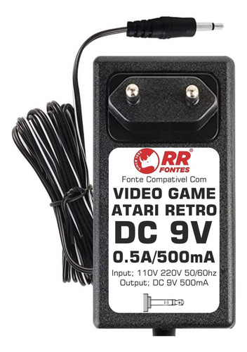 Fonte Dc 9v Para Video Game Atari Cce