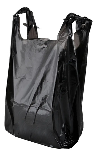 1kg Bolsa Asa Camiseta Negra Bio Dif. Tamaños 100% Reciclada | MercadoLibre
