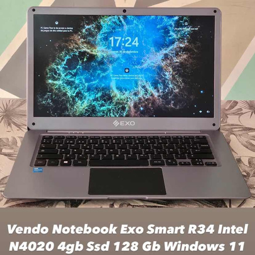 Notebook Exo Smart R34 Inteln4020 4gb Ssd 128 Gb Windows 11