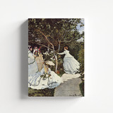 Cuadro Decorativo Canvas 25*30cm Arte Monet Mujeres Jardin