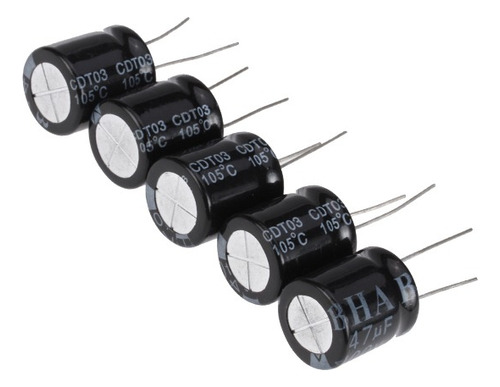 5pcs 400v Volt 47uf 18 X 20mm Condensador Electrolítico De