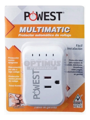 Protector De Voltaje Powest Con Certificación Retie