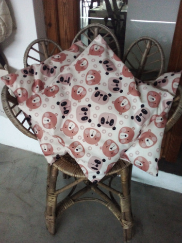 Almohadon X3 Con Funda De Pana 40x40