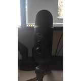 Microfone Condensador Usb Blue Yeti Preto - Perfeito Estado