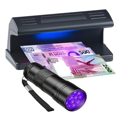 Lámpara De Luz Uv Detectora Billetes Falsos Y Linterna Uv | MercadoLibre